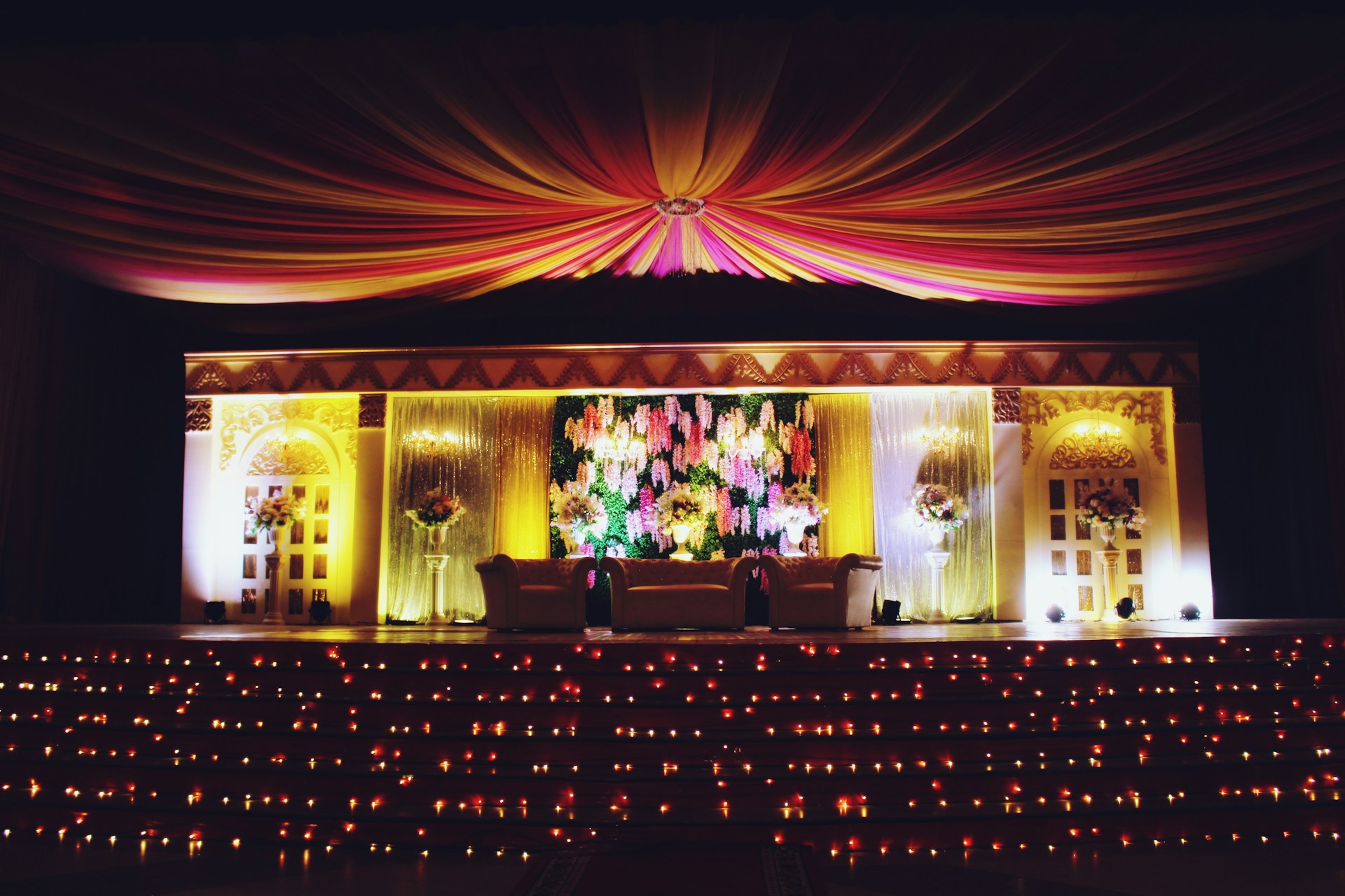 Vibrant Haldi and Mehendi events decoration